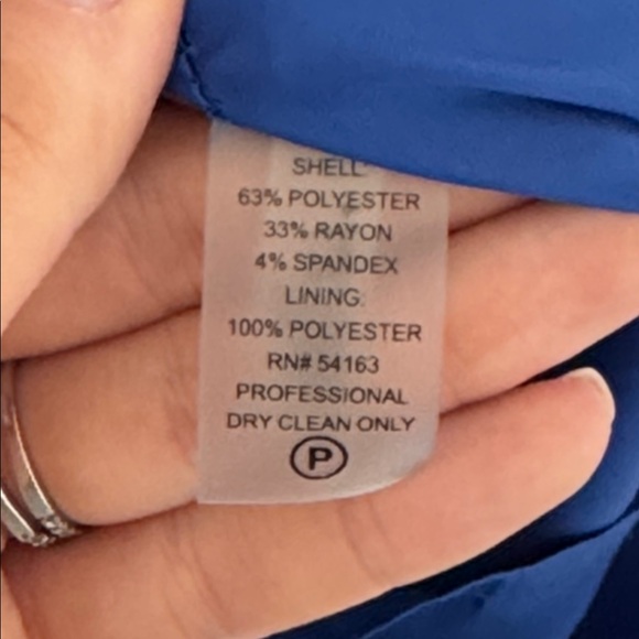 Calvin Klein Royal Blue Bodycon Belted Dress - Size 6 - Picture 7 of 7